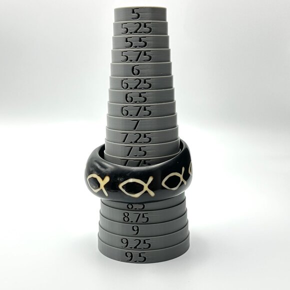 Vintage Black Asymmetrical Lucite Bangle Duo —  Both Size 8 1/4 — Vintage — EUC - Picture 8 of 12